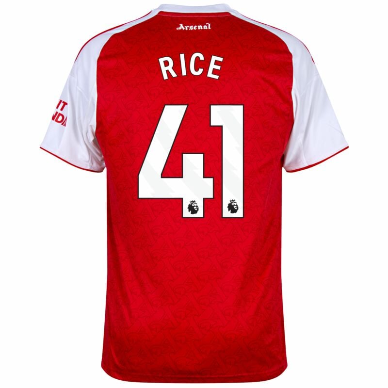 Camisa Arsenal Home 2025/26 - Rice N°41