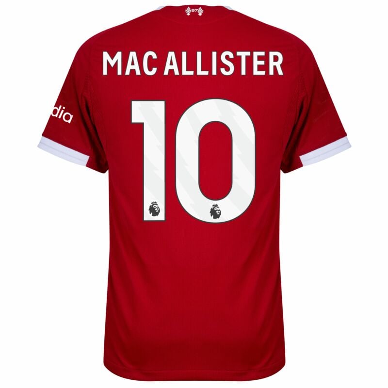 Camisa Liverpool Home 2025/26 - Mac Allister N°10